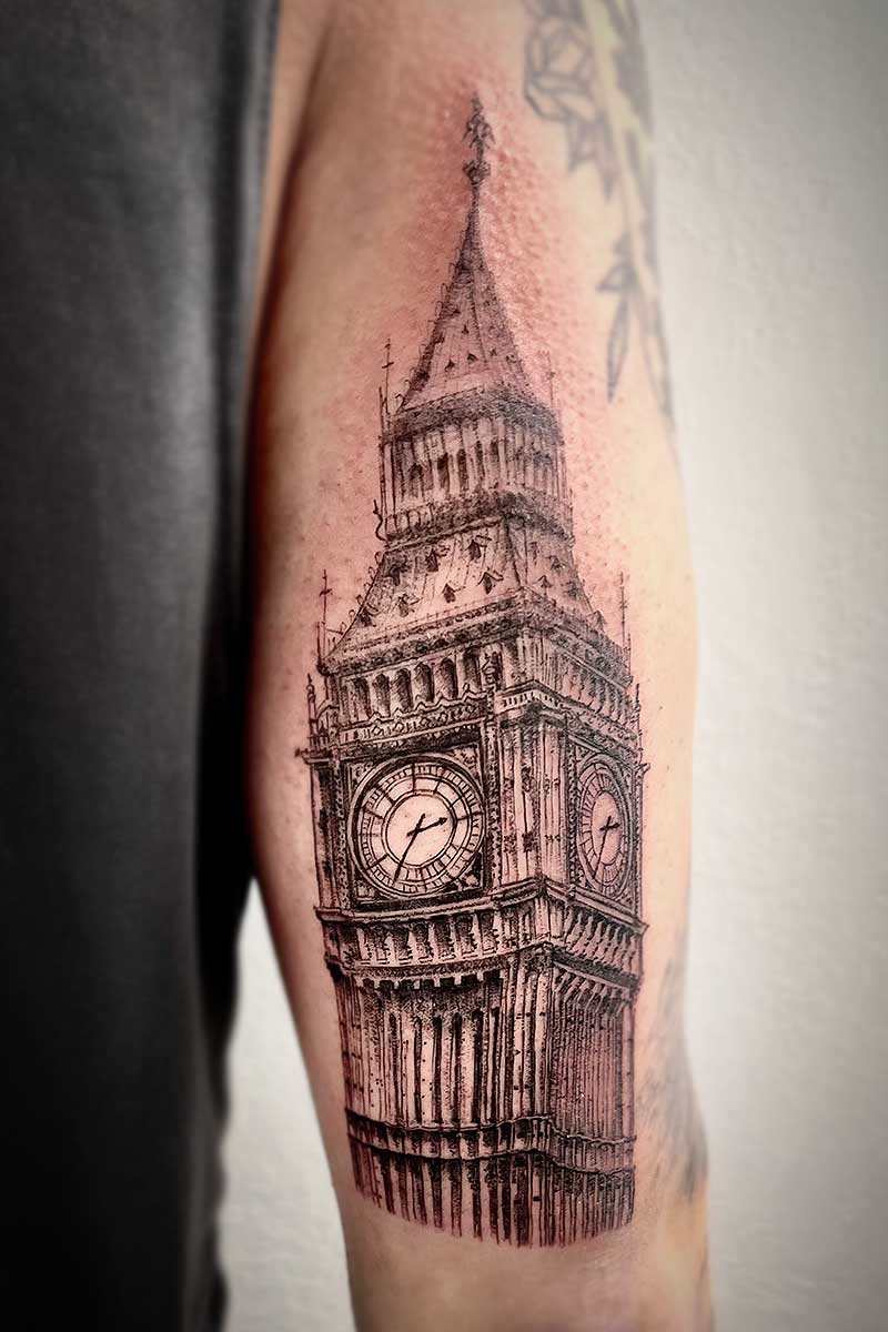 Top more than 73 clock tower tattoo latest  thtantai2