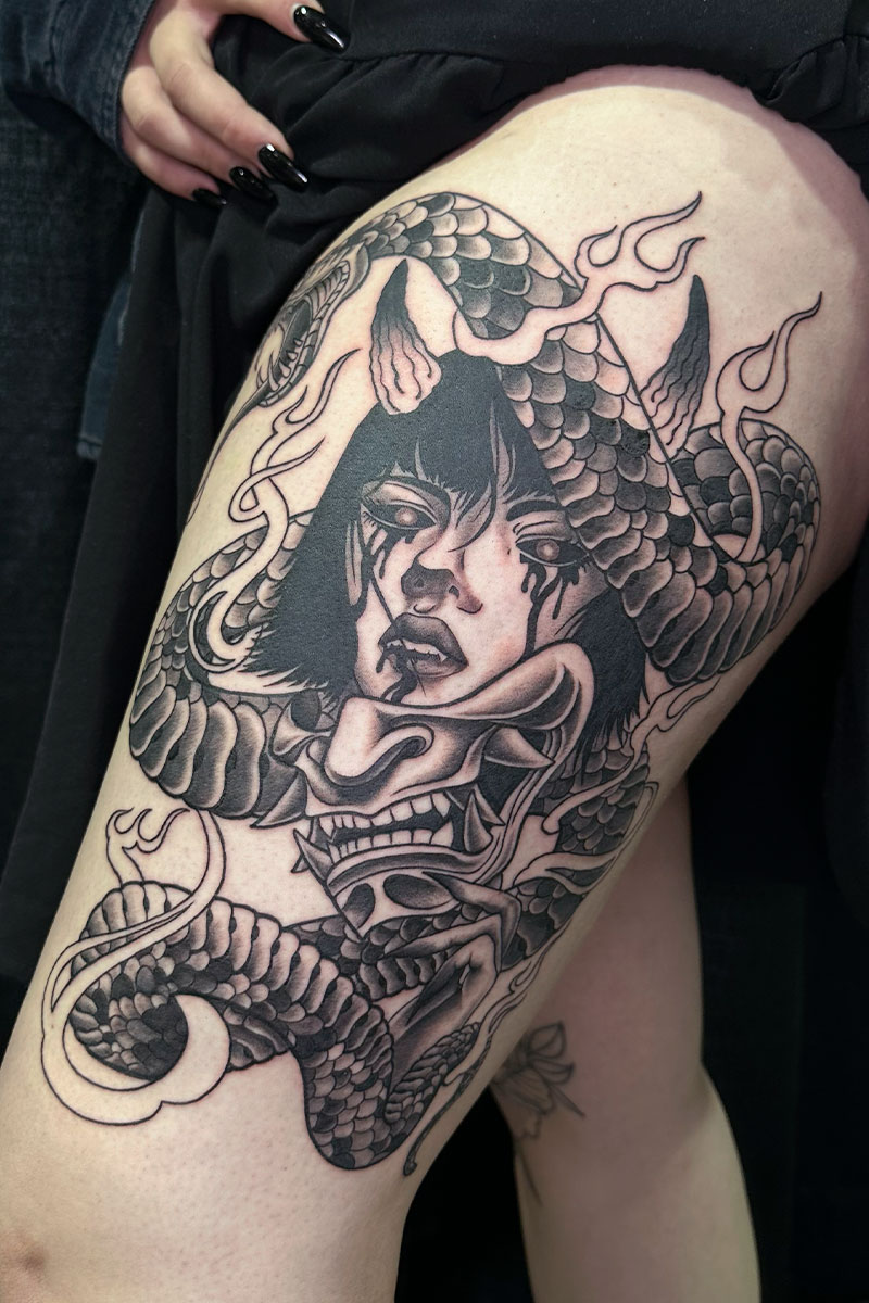 Halloween Death Eater Tattoo Dark Death Eater Mark Tattoo - Temu