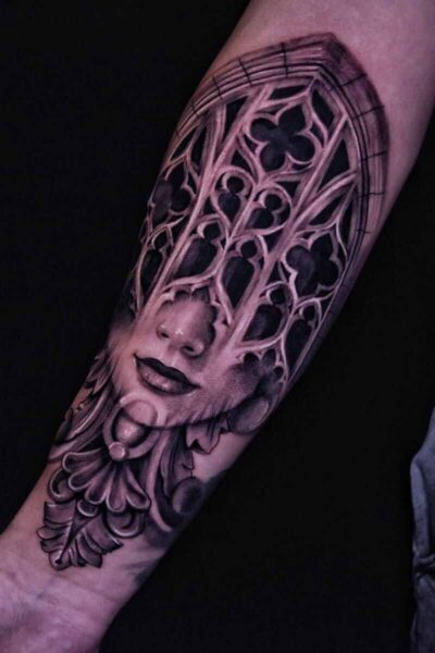 Black & Grey tattoo by Alex at Atticus Tattoo, Calgary