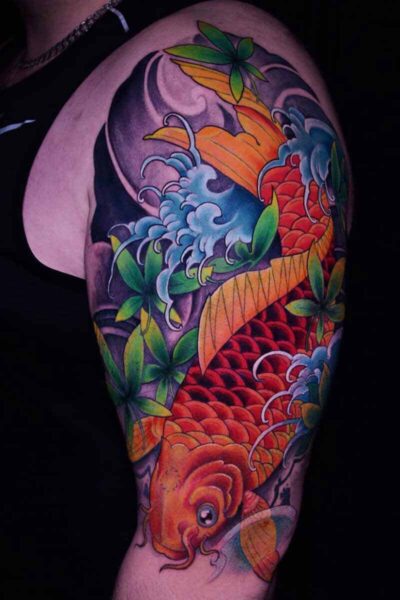 Japanese Style tattoo by Alex at Atticus Tattoo, Calgary