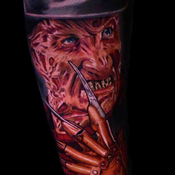 Atticus Tattoo| Colour realism tattoo of