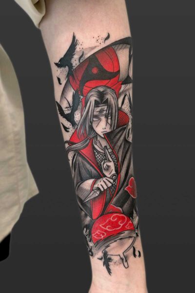 Anime tattoo by Roman at Atticus Tattoo, Calgary