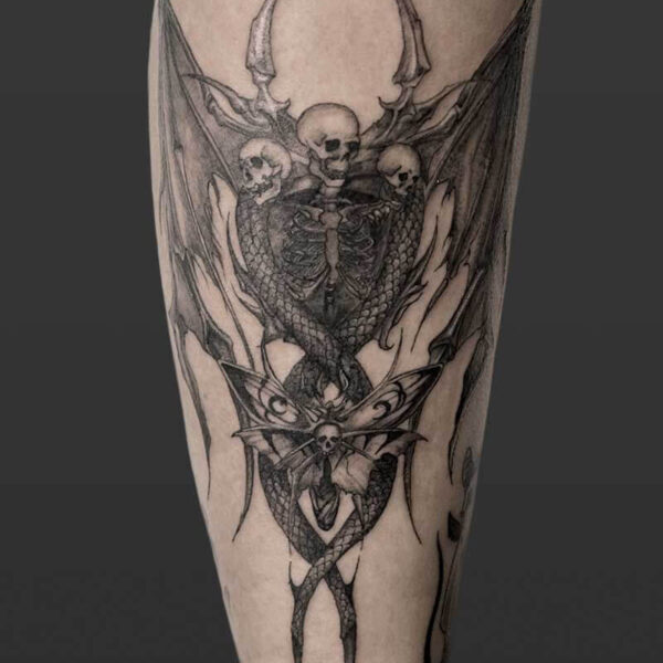 blackgrey-tattoo-skeleton-demon-script