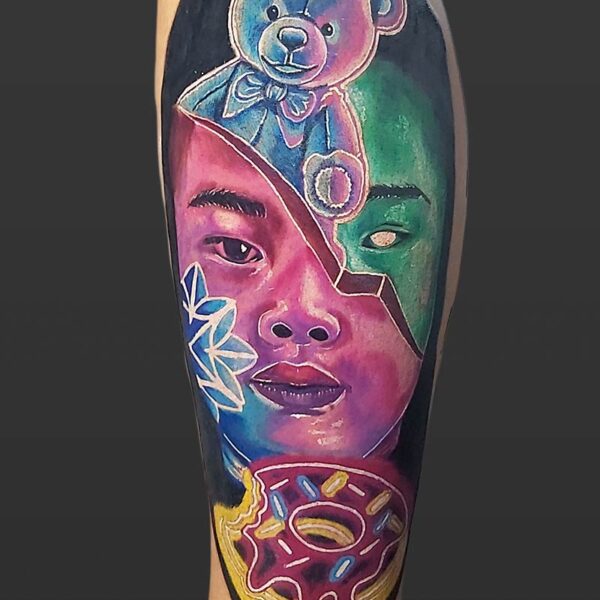 Atticus Tattoo| Neon tattoo of