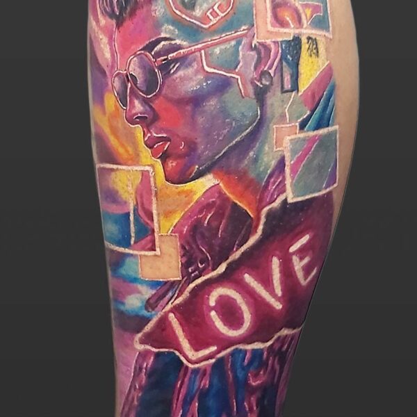 Atticus Tattoo| Neon tattoo of