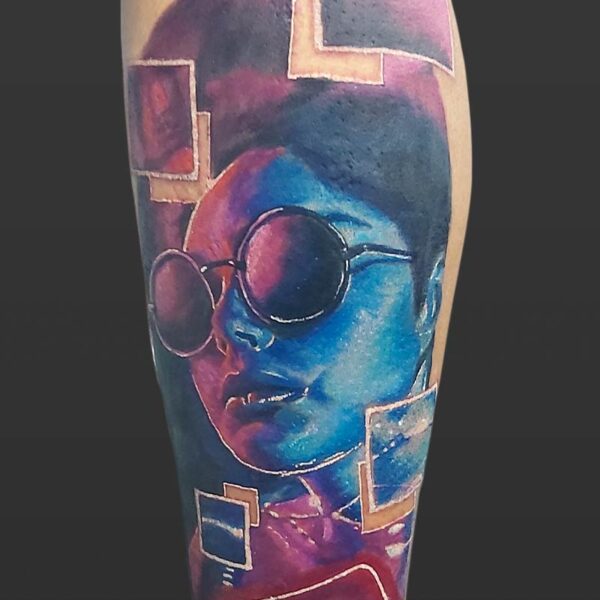 Atticus Tattoo| Neon tattoo of
