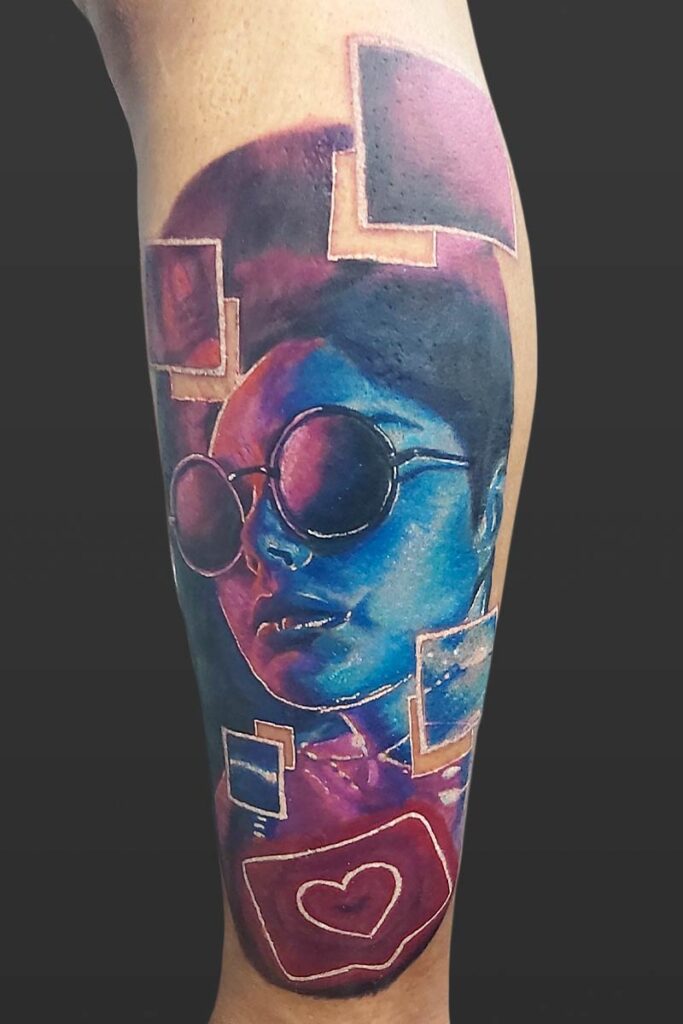 Atticus Tattoo| Neon tattoo of