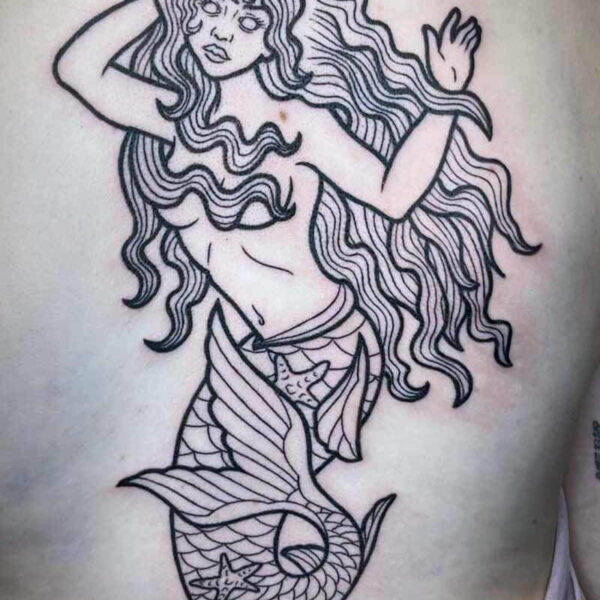 line-work-mermaid-tattoo
