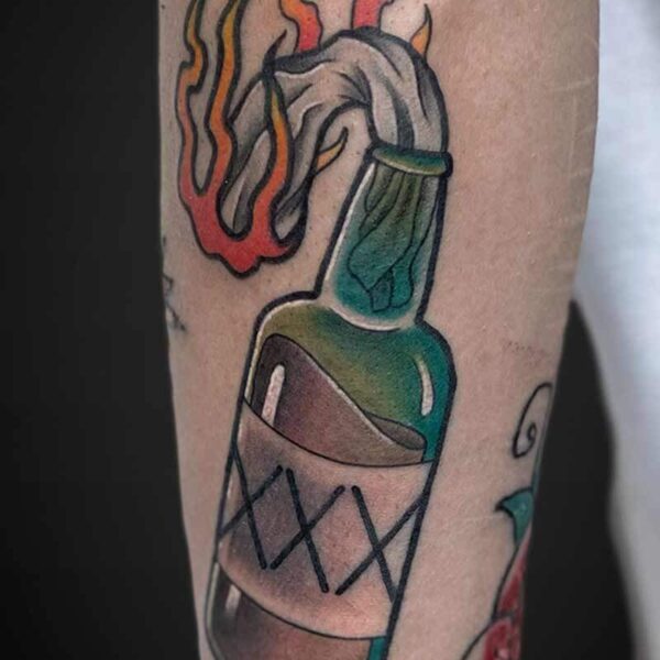 neotraditional-tattoo-molotov-cocktail