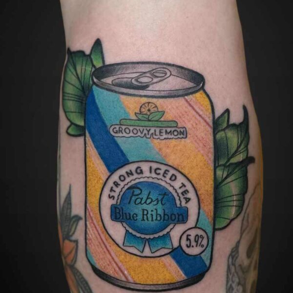 neotraditional-tattoo-pabst-blue-ribbon