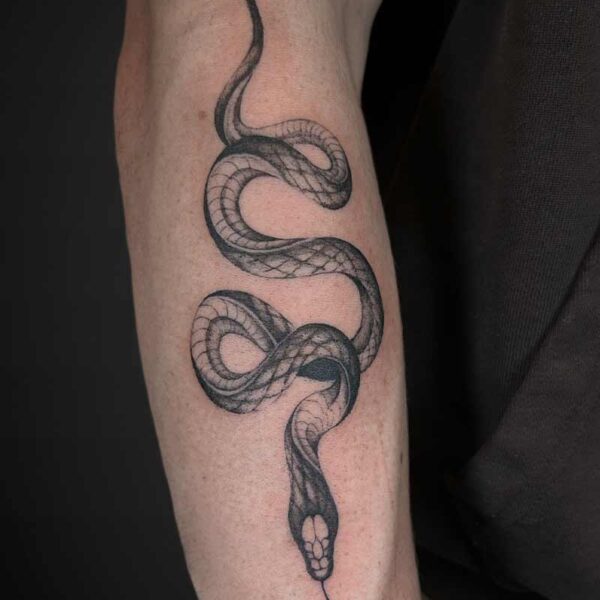 black-and-grey-tattoo-snake