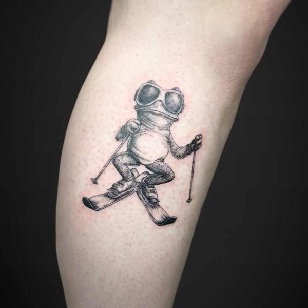 cartoon-tattoo-skiing-frog
