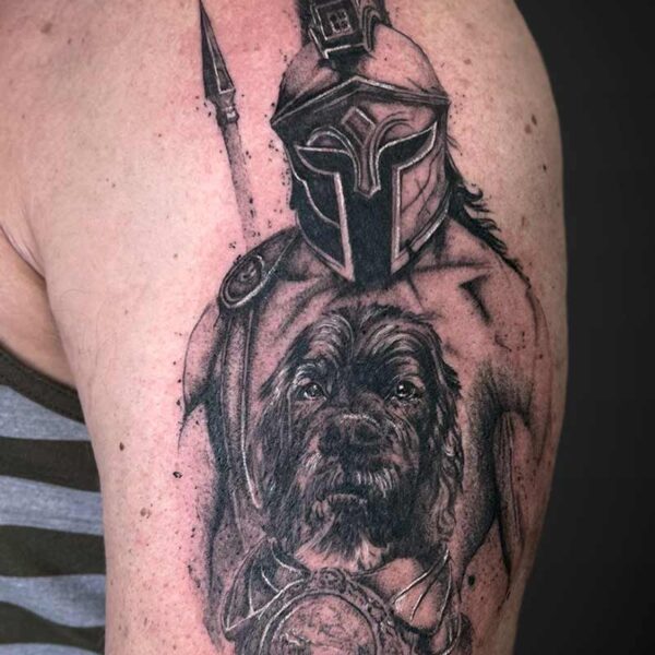realism-tattoo-roman-soldier-dog