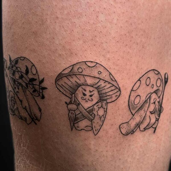black-grey-tattoo-mushroom-adventurers