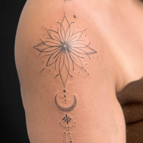 Fineline Tattoo- Ornamental Atticus Tattoo| Fineline ornamental tattoo
