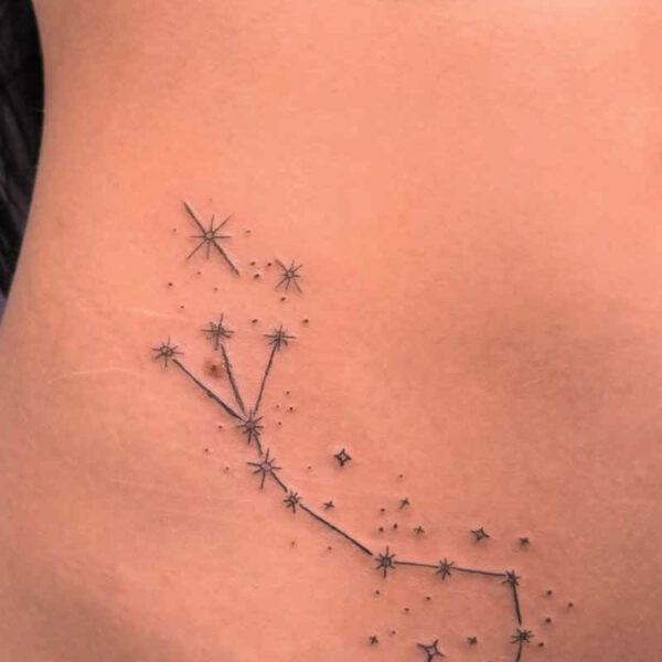 Fineline Tattoo- Scorpius Atticus Tattoo| Walk-in tattoo| Fineline tattoo of the Scorpius constellation