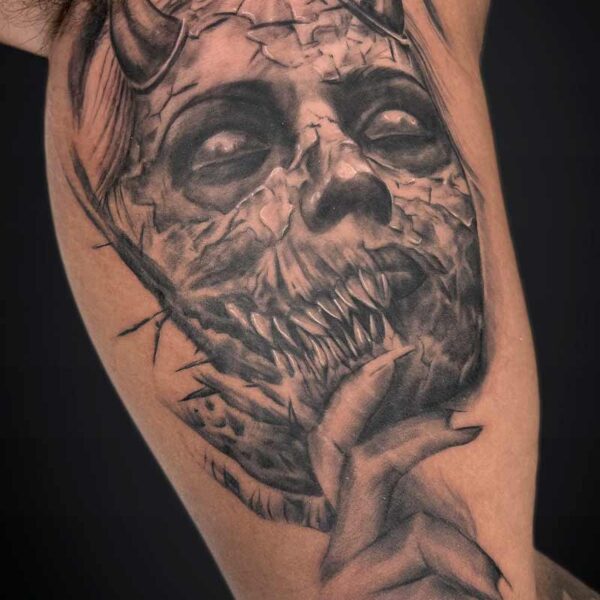 black-grey-tattoo-demon-woman