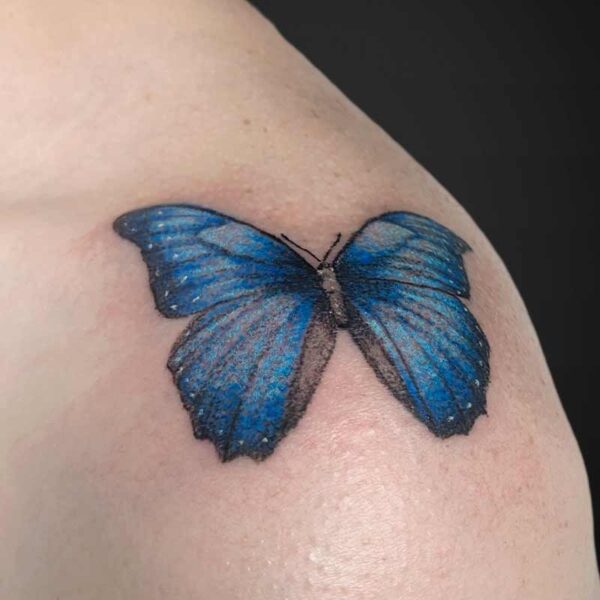 realism-tattoo-blue-butterfly