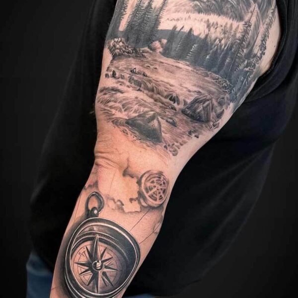 realism-tattoo-mountains-river-compass