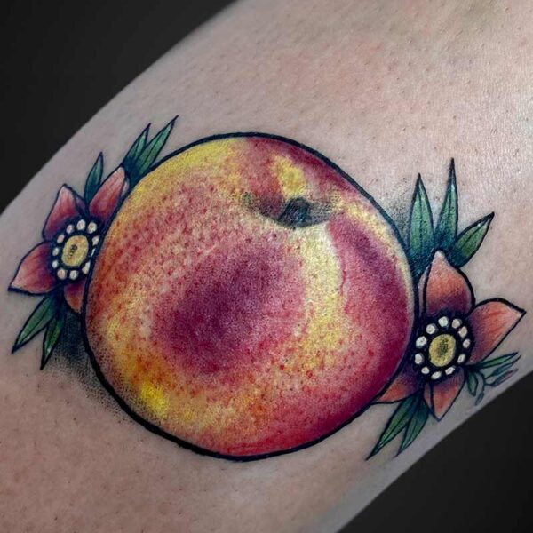 realism-tattoo-peach-neotraditional-flowers