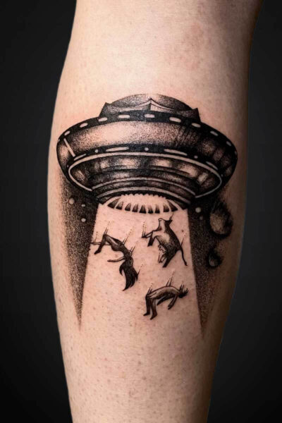 Black & Grey tattoo by Olha at Atticus Tattoo, Calgary