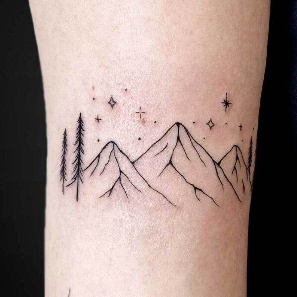 linework-tattoo-mountains-trees-stars linework-tattoo-mountains-trees-stars