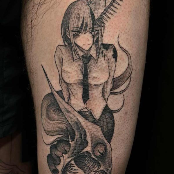 anime-tattoo-Makima-Chainsaw-Man