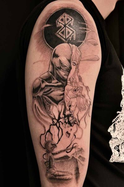 Anime tattoo by Brandon at Atticus Tattoo, Calgary