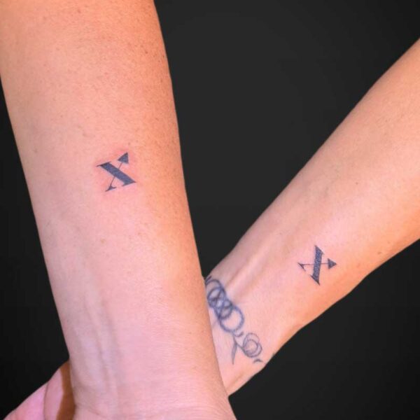 blackwork-script-tattoos-matching-x
