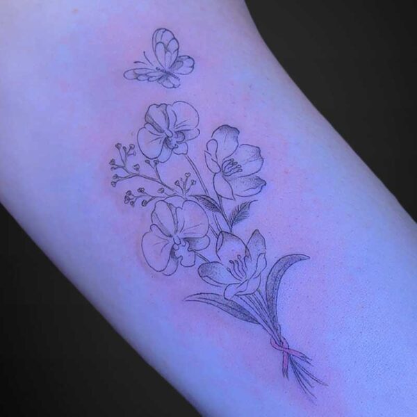 fineline-tattoo-orchids-butterfly-ribbon