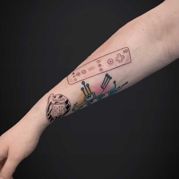 fineline-tattoo-wii-controller-tamagotchi