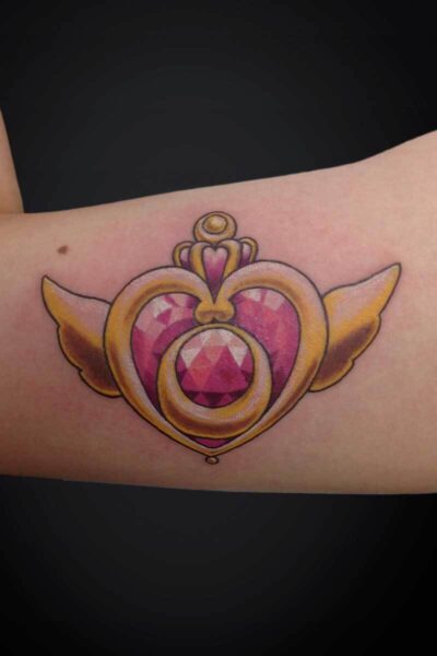 Anime tattoo by Ty at Atticus Tattoo, Calgary