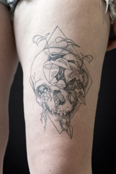 Black & Grey tattoo by Kaylie at Atticus Tattoo, Calgary