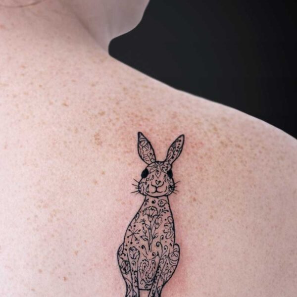 ornamental-tattoo-rabbit-decorative-elements