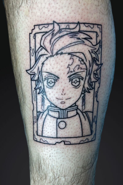Anime tattoo by Suzie at Atticus Tattoo, Calgary
