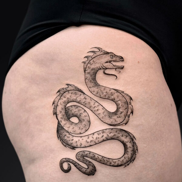 illustrative-tattoo-serpent-monster illustrative-tattoo-serpent-monster