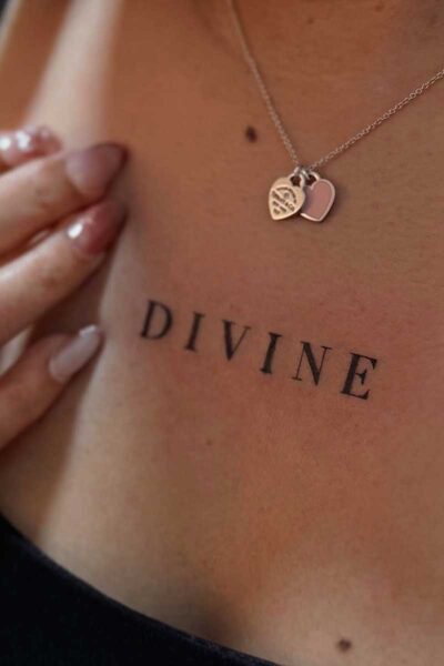 Script tattoo by Mar at Atticus Tattoo, Calgary