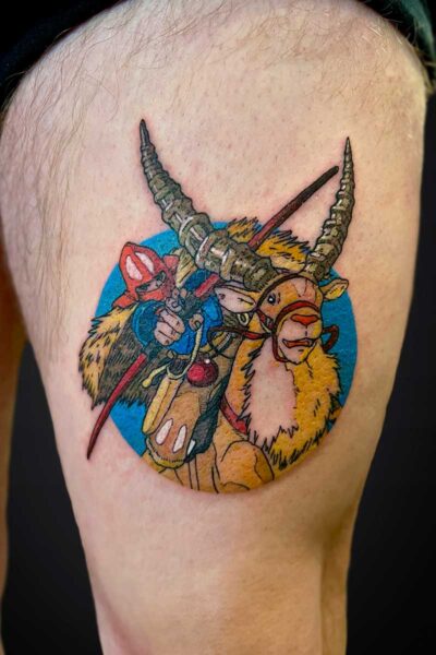 Anime tattoo by Ty at Atticus Tattoo, Calgary