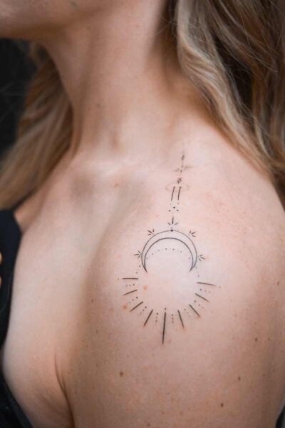 Fineline tattoo by Yeva at Atticus Tattoo, Calgary