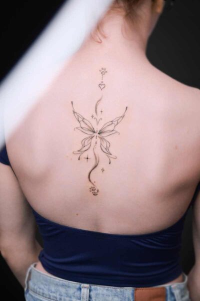Fineline tattoo by Yeva at Atticus Tattoo, Calgary