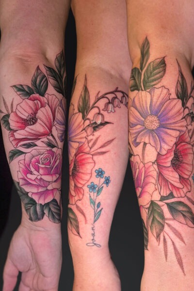 Fineline tattoo by Sabrina at Atticus Tattoo, Calgary
