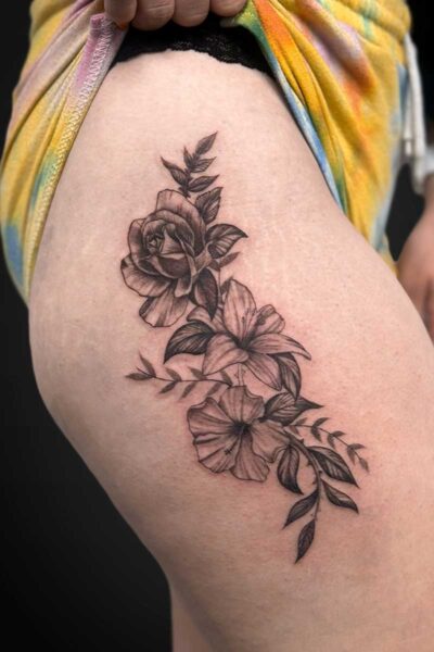 Black & Grey tattoo by Ricky at Atticus Tattoo, Calgary