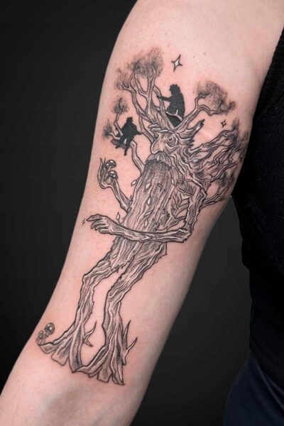 Black & Grey tattoo by Kianna at Atticus Tattoo, Calgary