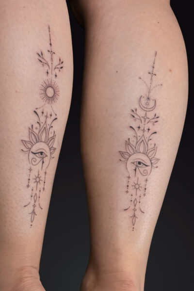 Fineline tattoo by Mar at Atticus Tattoo, Calgary