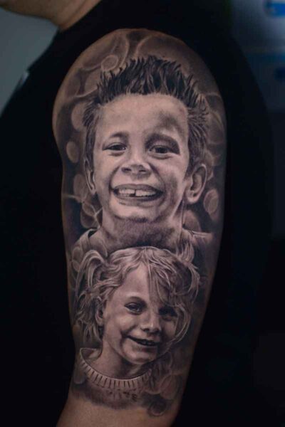 Portraits tattoo by Alex at Atticus Tattoo, Calgary